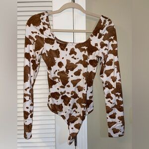 Altar'd State Brown and Cream Patterned Top